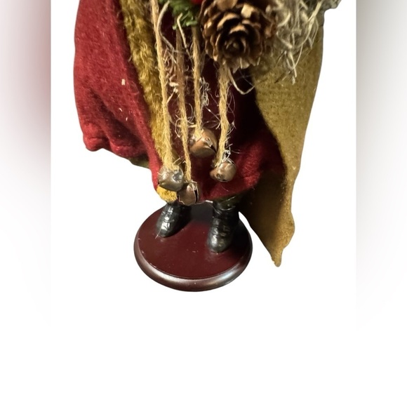 Vintage Saint Nick Santa Clause Table Decoration Felt Hand Painted Face 16" - Picture 10 of 10